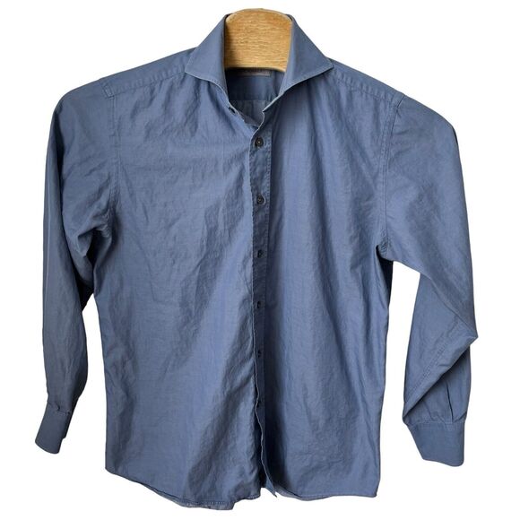 Brook Brothers Blue Striped Shirt Long Sleeve 17-34 MEN TRADITION FIT NON IRON - Picture 2 of 4